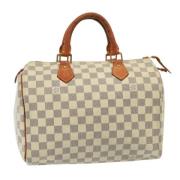 Louis Vuitton Vintage Pre-owned Canvas handvskor White, Dam