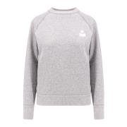 Isabel Marant Étoile Flocked Logo Sweatshirt Gray, Dam