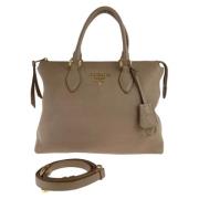 Prada Vintage Pre-owned Laeder prada-vskor Beige, Dam