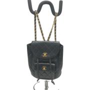 Chanel Vintage Pre-owned Laeder ryggsckar Black, Dam