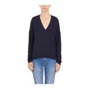 Dondup V-ringad Topp Blue, Dam