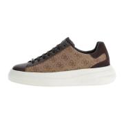 Guess Beige Sneakers 4G Logo Suede Inserts Beige, Herr