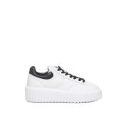 Hogan Vita Läder Sneakers Memory Foam Sula White, Dam