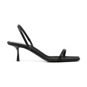 Saint Laurent Stilren Sandal med Unik Design Black, Dam