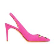 Santoni Elegant Slingback Pumps Pink, Dam