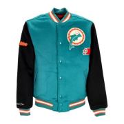 Mitchell & Ness Miami Dolphins Legacy Varsity Jacket Teal/Black Blue, ...