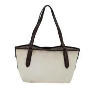 Burberry Vintage Pre-owned Canvas totevskor White, Dam