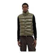 Moncler Quiltad Dunväst med Logopatch Green, Herr