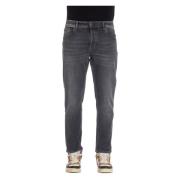 PT Torino Grå Denim Carrot Fit Jeans Gray, Herr