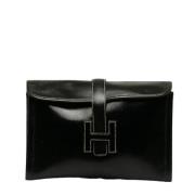 Hermès Vintage Pre-owned Laeder kuvertvskor Black, Dam