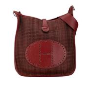 Hermès Vintage Pre-owned Canvas crossbodyvskor Red, Dam