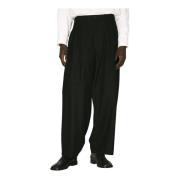 Yohji Yamamoto Bomull Twill Ballongbyxor Black, Herr