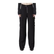 Thom Krom Cargo Wide Leg Pants Black, Dam