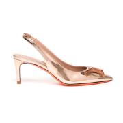 Santoni Elegant Slingback Pumps Pink, Dam