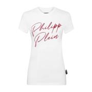 Philipp Plein Casual Grafisk T-shirt Fadcwtk Stil White, Dam