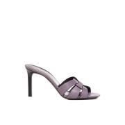 Saint Laurent Flätade Remmar Klackmules Purple, Dam