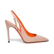 Santoni Eleganta pumps med unik design Pink, Dam