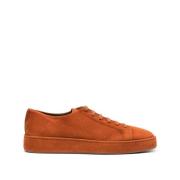 Santoni Klassiska Derby Skor i Brun Läder Orange, Herr