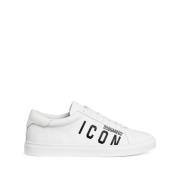 Dsquared2 Vita platta skor med ikon White, Herr