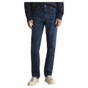 Gant Klassiska Regular Fit Jeans med Stretch Blue, Herr