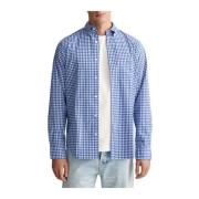 Gant Klassisk Gingham Poplin Skjorta Blue, Herr