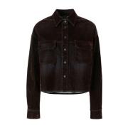 Pinko Brun Denim Skjorta Klassisk Stil Brown, Dam