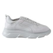 normann Copenhagen Läderblandning Sneakers med Geometrisk Sula White, ...