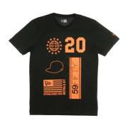 New Era Grafisk Tee Herr T-shirt Svart/orange Black, Herr