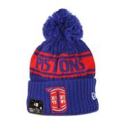 New Era NBA Draft Pom Pom Beanie Detroit Pistons Blue, Herr