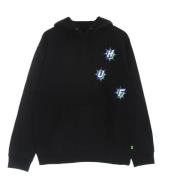 HUF Svart Hoodie med Jemel Design Black, Herr