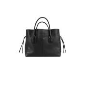 Tod's Svart Läder Väska - Noir Black, Dam