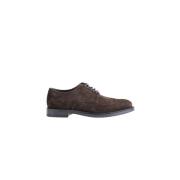 Tod's Brun Mocka Läder Derby Brogues Brown, Herr