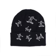 Thrasher Svart Beanie Mössa med Broderad Logotyp Black, Herr