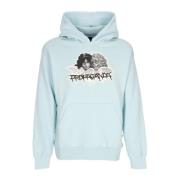 Propaganda Broderad Logo Hoodie med Känguruficka Blue, Herr