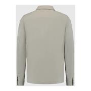 Pure Path Stretch Crêpe Overshirt i Taupe Gray, Herr