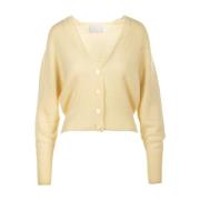 Daniele Fiesoli Cream Cardigan Sweaters Beige, Dam