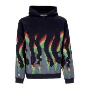 Octopus Svart Sound Wave Hoodie med Octopus Logo Multicolor, Herr