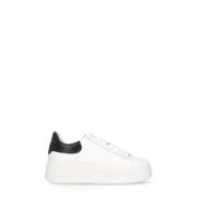 ASH Vita Lädersneakers med Kontrasthäl White, Dam