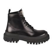 Dolce & Gabbana Svarta ankelboots med nitar Black, Herr