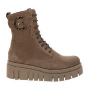 Nerogiardini Läder Ankelboots Trendig Stil Beige, Dam