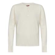 Fortela Vita T-shirts och Polos med Henley Krage White, Herr