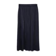 Forte Forte Blå Silke Satin A-Linje Kjol Blue, Dam