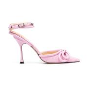 Mach & Mach Rosa Häl Slingback med Dubbel Båge Pink, Dam