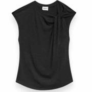 Isabel Marant Étoile Draped Twist T-Shirt Black, Dam