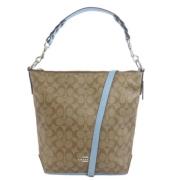 Coach Pre-owned Pre-owned Canvas axelremsvskor Brown, Dam