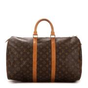 Louis Vuitton Vintage Pre-owned Belagd canvas handvskor Brown, Dam