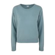 C.T.plage Ljusblå Crew Neck Sweater Blue, Dam