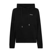 Off White Svart Windy Arrow Hoodie Black, Herr