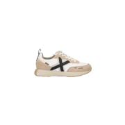 Munich Sneakers i mocka och tyg vit/beige Beige, Herr