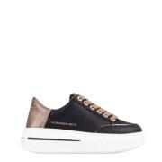 Alexander Smith Lancaster Gate Svart Läder Sneakers Black, Dam